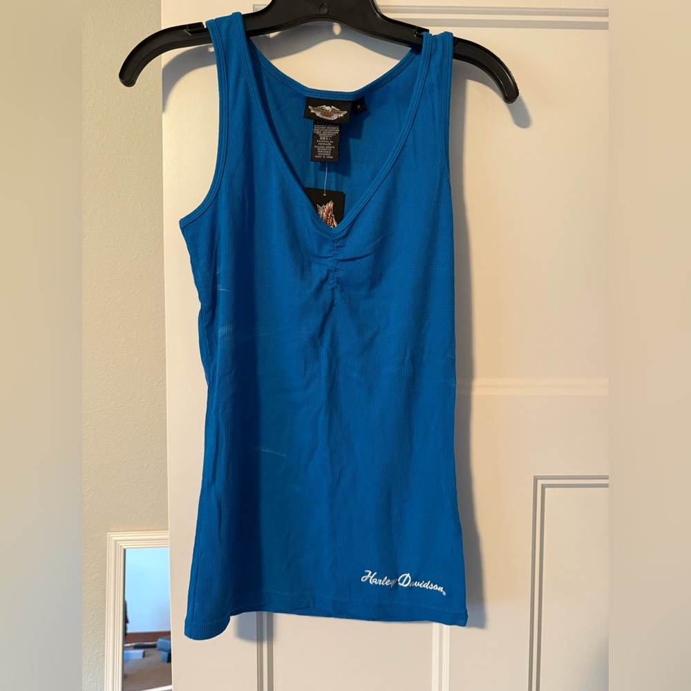Harley-Davidson Blue Women's Tank Top, size medium, new with tags